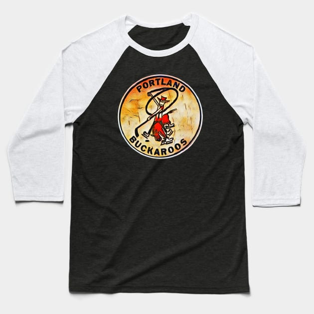 Portland Buckaroos Hockey Baseball T-Shirt by Kitta’s Shop